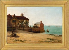 William Graham Buxton, Die Morgendämmerung des Tages an der Küste von Essex, Ölgemälde