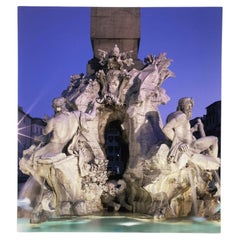 Fotografía de William Gray Harris en Carvas: «La fuente de los Cuatro Ríos, Piazza Navona»