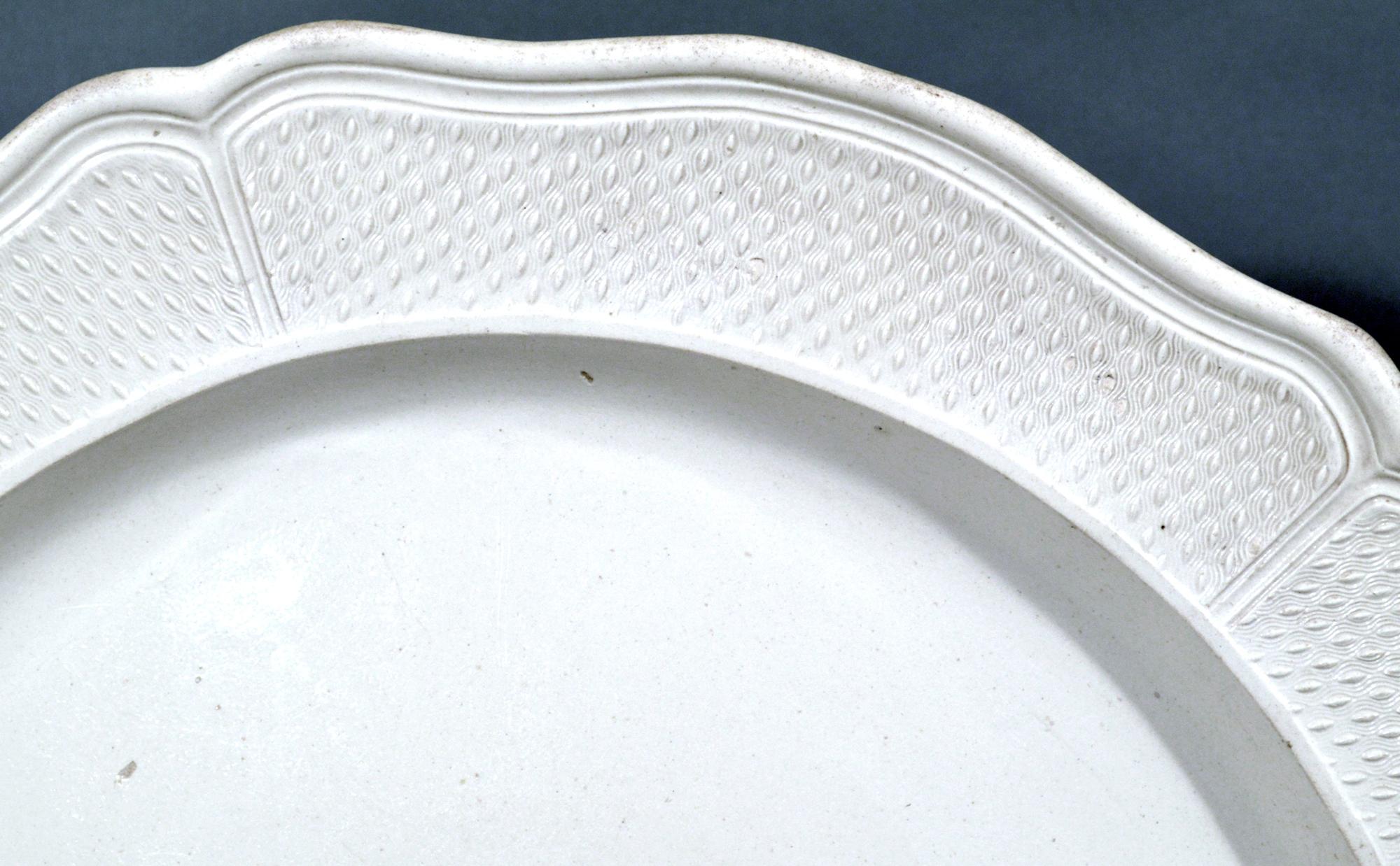 William Greatbatch Salzglasur-Platte mit Barleycorn-Design, massives Design (George II.) im Angebot
