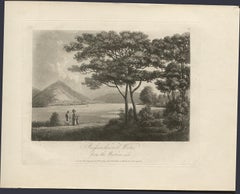 Bassenthwaite-Wasser, aus der West Side, Lake District, 19. Jahrhundert, englische Aquatinta