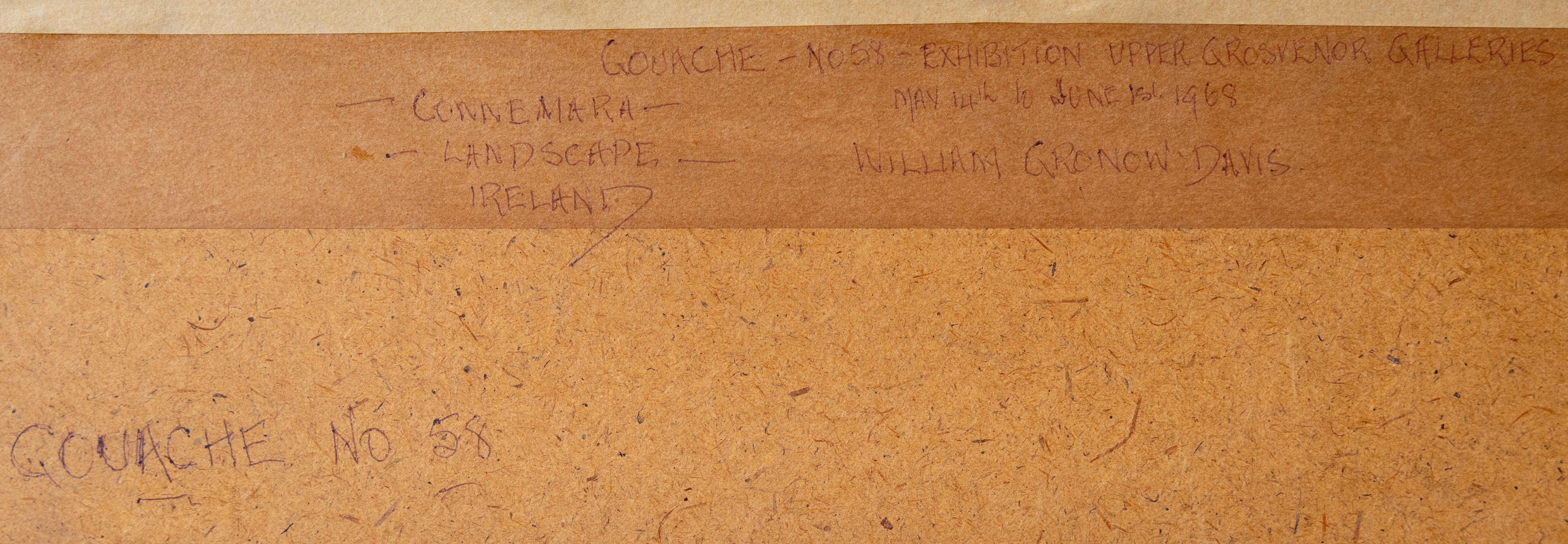 Connemara Landschaftsbild Irland (Braun), Landscape Painting, von William Gronow-Davis