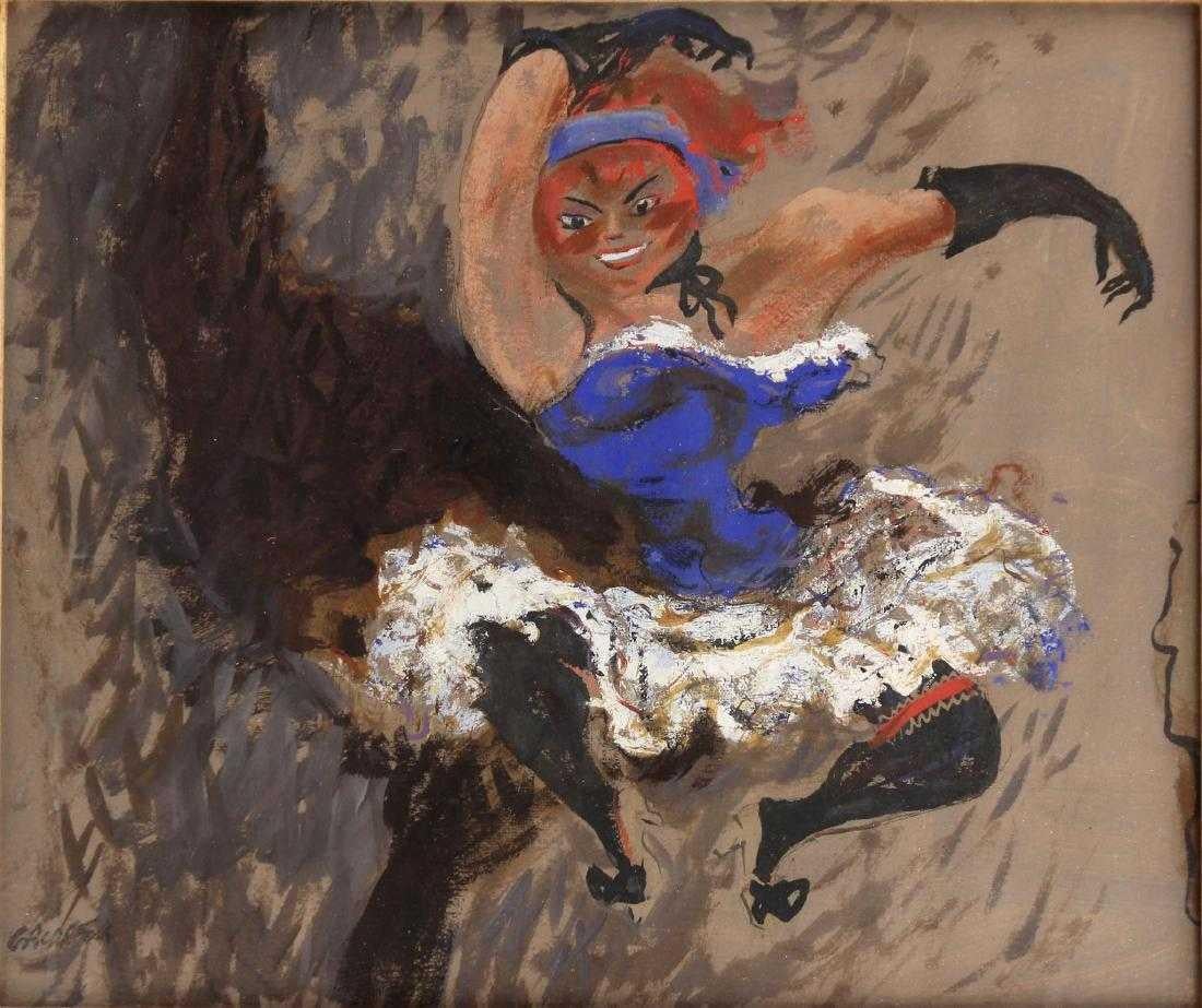William Gropper Figurative Painting - “Cabaret Dancer”
