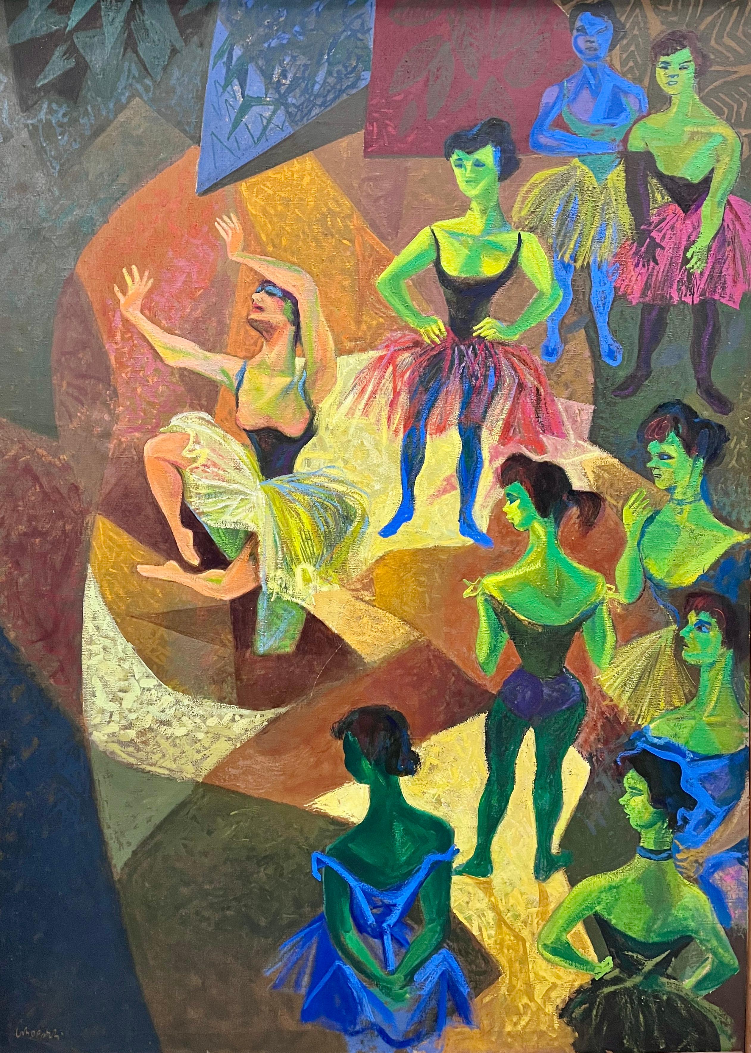 "Dance Rehearsal" WPA Mid 20th Century American Scene Modernism Social Realism