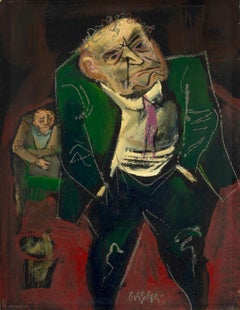 Vintage "Senator" William Gropper, Social Realism, WPA Political Art, Caricature