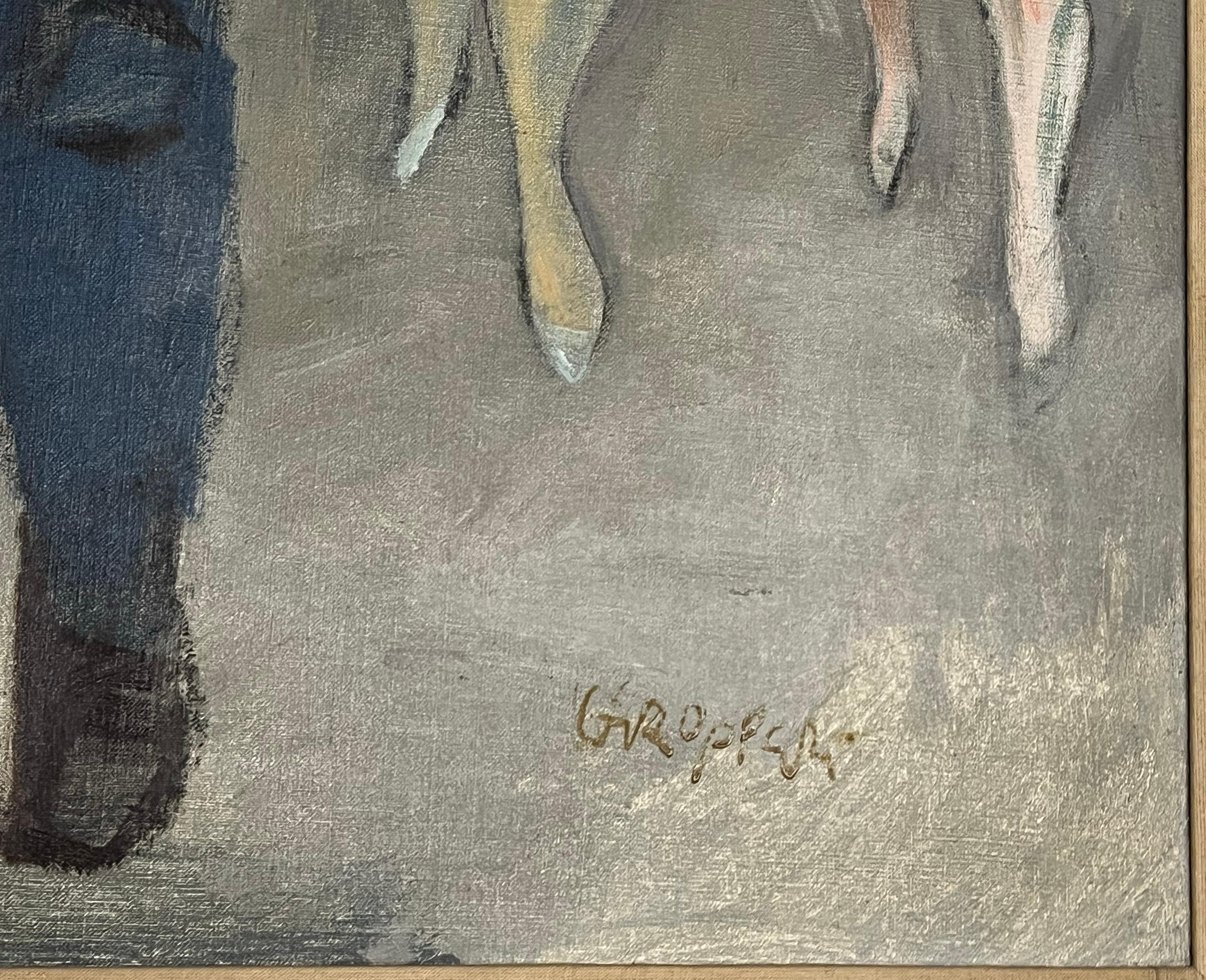 Street Scene NYC Urban Mitte des 20. Jahrhunderts Amerikanischer WPA Moderner Social Realismus Groß (Amerikanische Moderne), Painting, von William Gropper