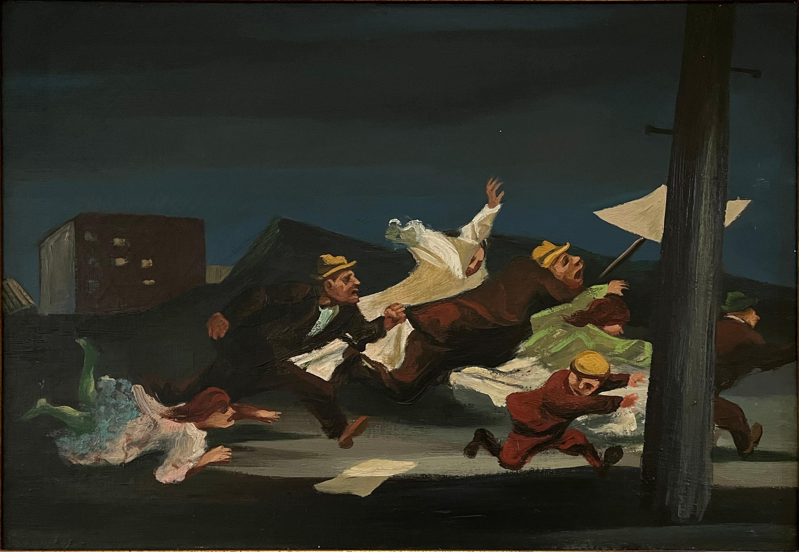 William Gropper Landscape Painting - Strike WPA Depression Era Social Realism Modern Mid 20th Century American Scene