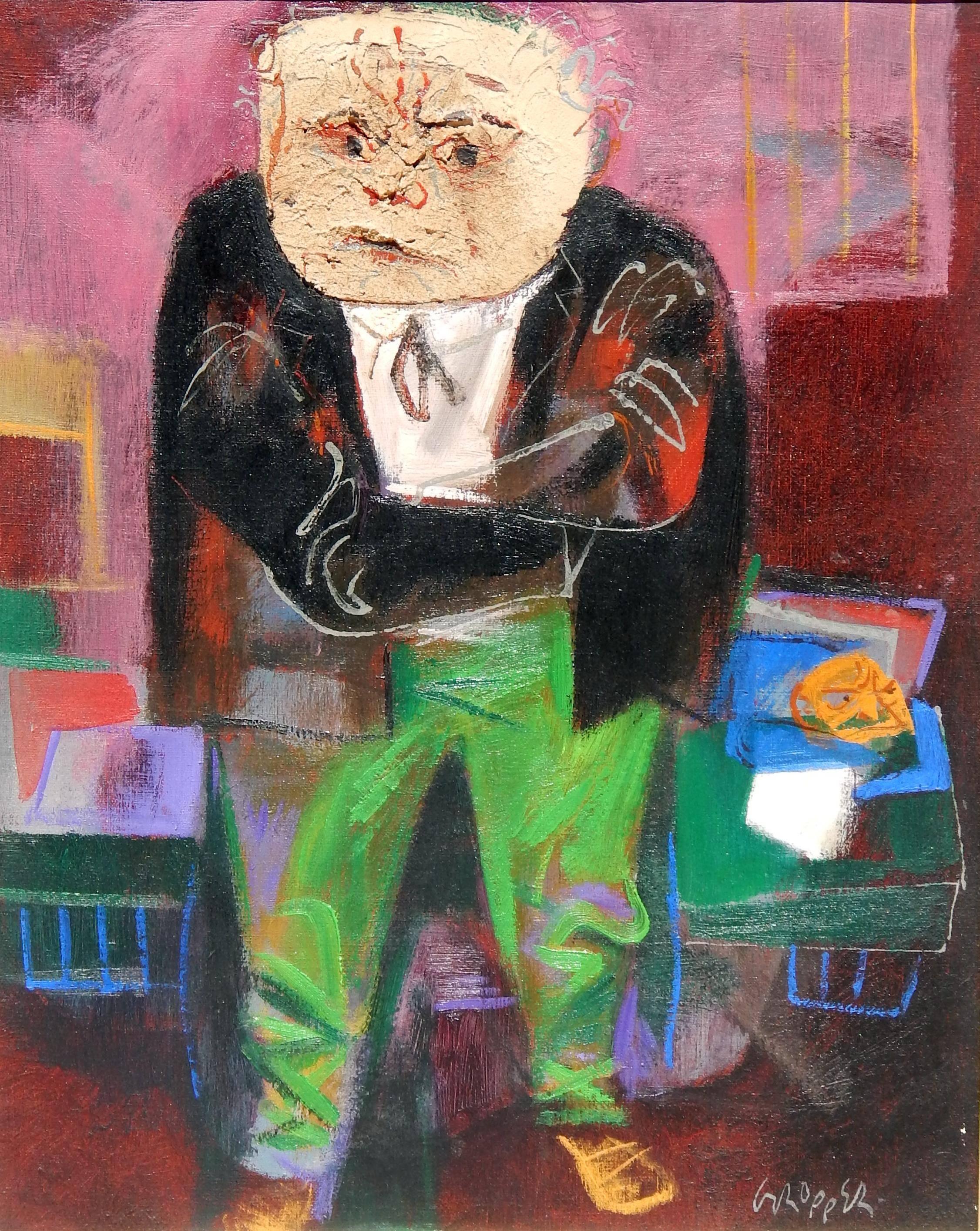 Peinture « Mug-Wump » de William Gropper, important artiste et caricaturiste new-yorkais en vente 1