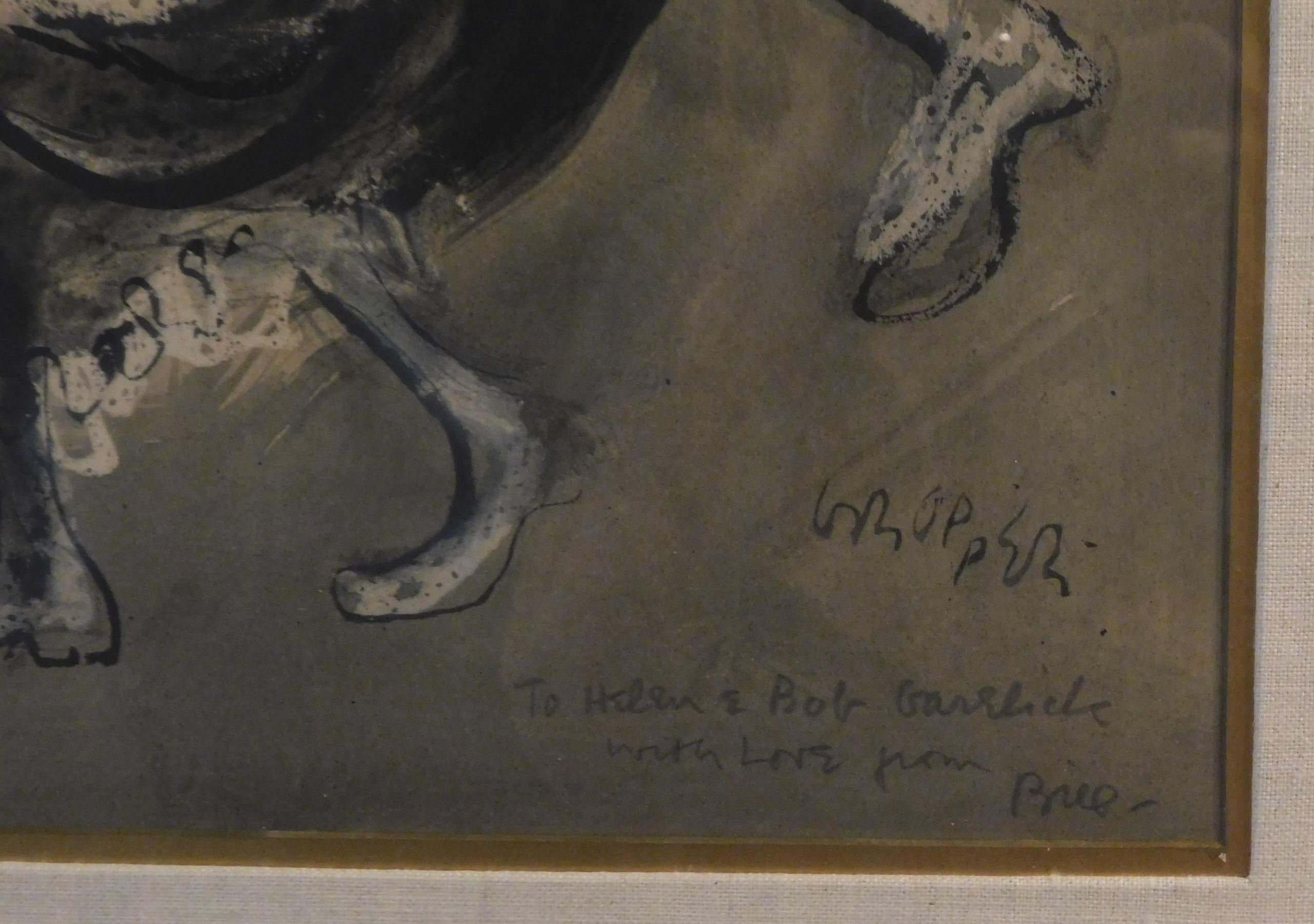 William Gropper Artista WPA Acuarela en grisalla, hacia 1932- 