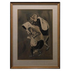 William Gropper, artista WPA, acquerello a grisaglia, 1932 circa - "Sradicato".