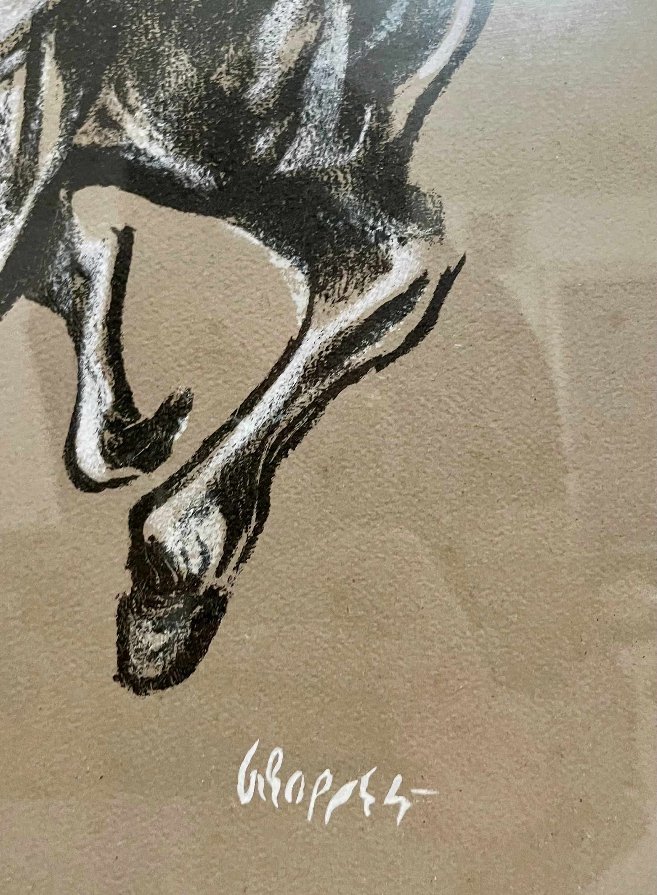 Circus Acrobat on Horse Silkscreen Print William Gropper American WPA Modernist 1