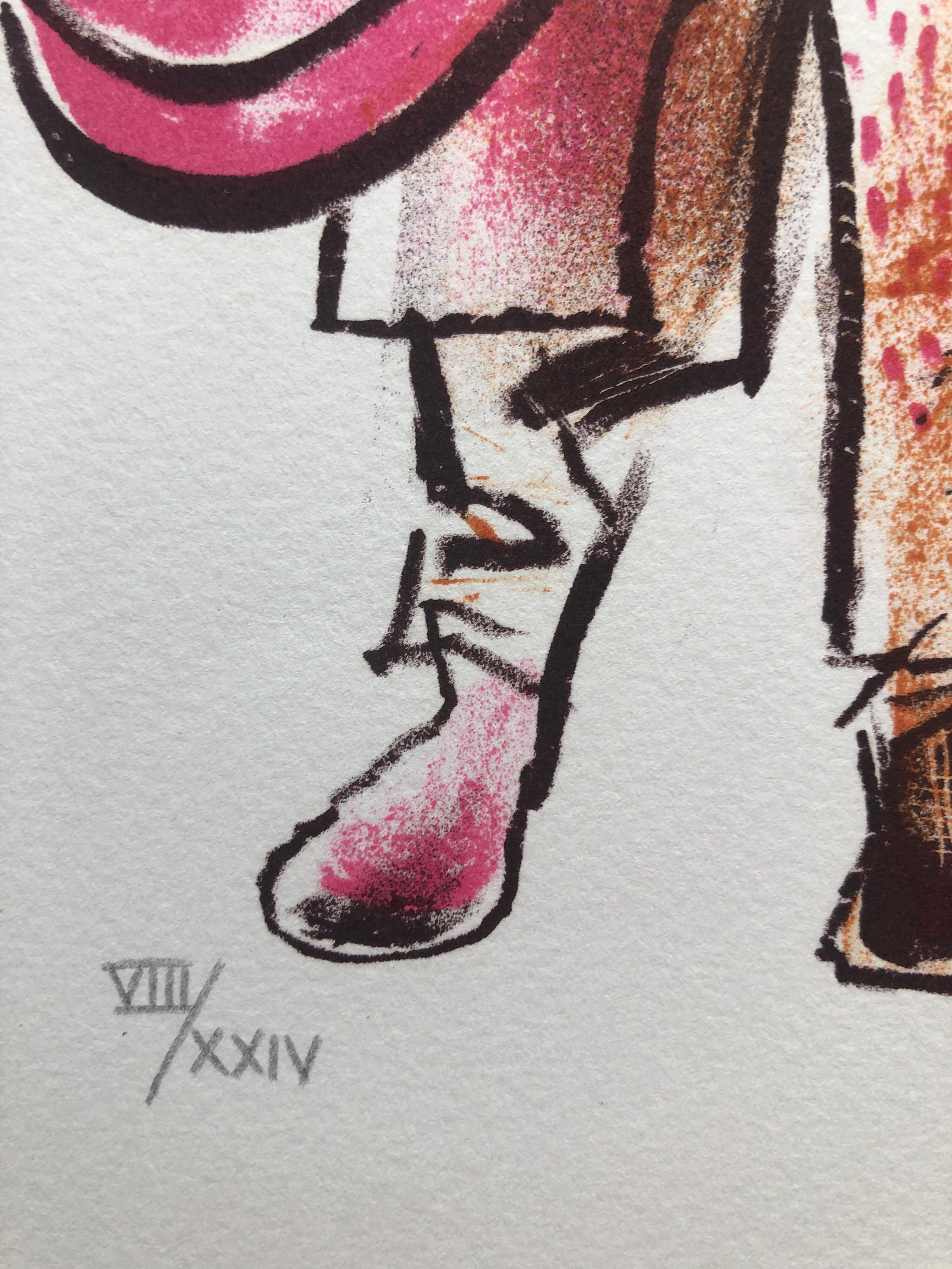 
Hand signed in pencil and numbered with Roman numerals 8/24. A very small edition.
Old Lower East Side of New York or East European Shtetl. Jewish Shtetl Peddler Merchant. humorous Yiddish art.
The New-York born artist William Gropper was a painter