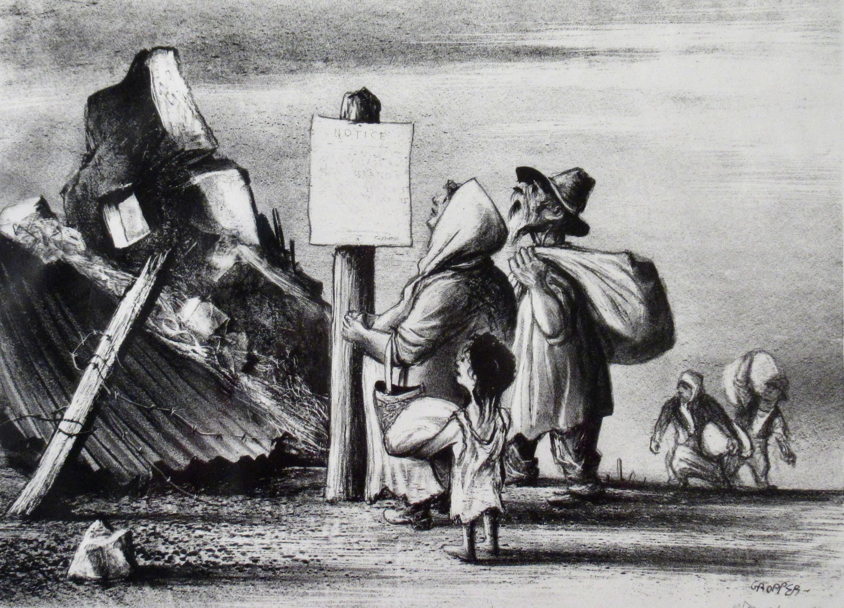 Befreites Dorf (Amerikanischer Realismus), Print, von William Gropper