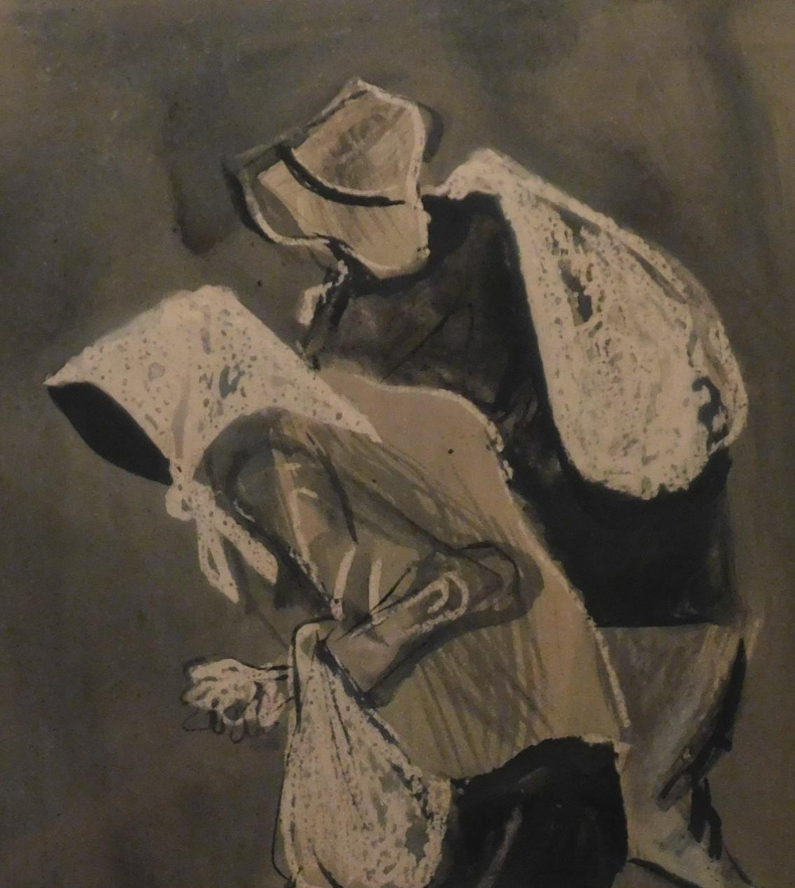 William Gropper Artiste WPA Aquarelle en grisaille, circa 1932- Déraciné Bon état - En vente à Phoenix, AZ