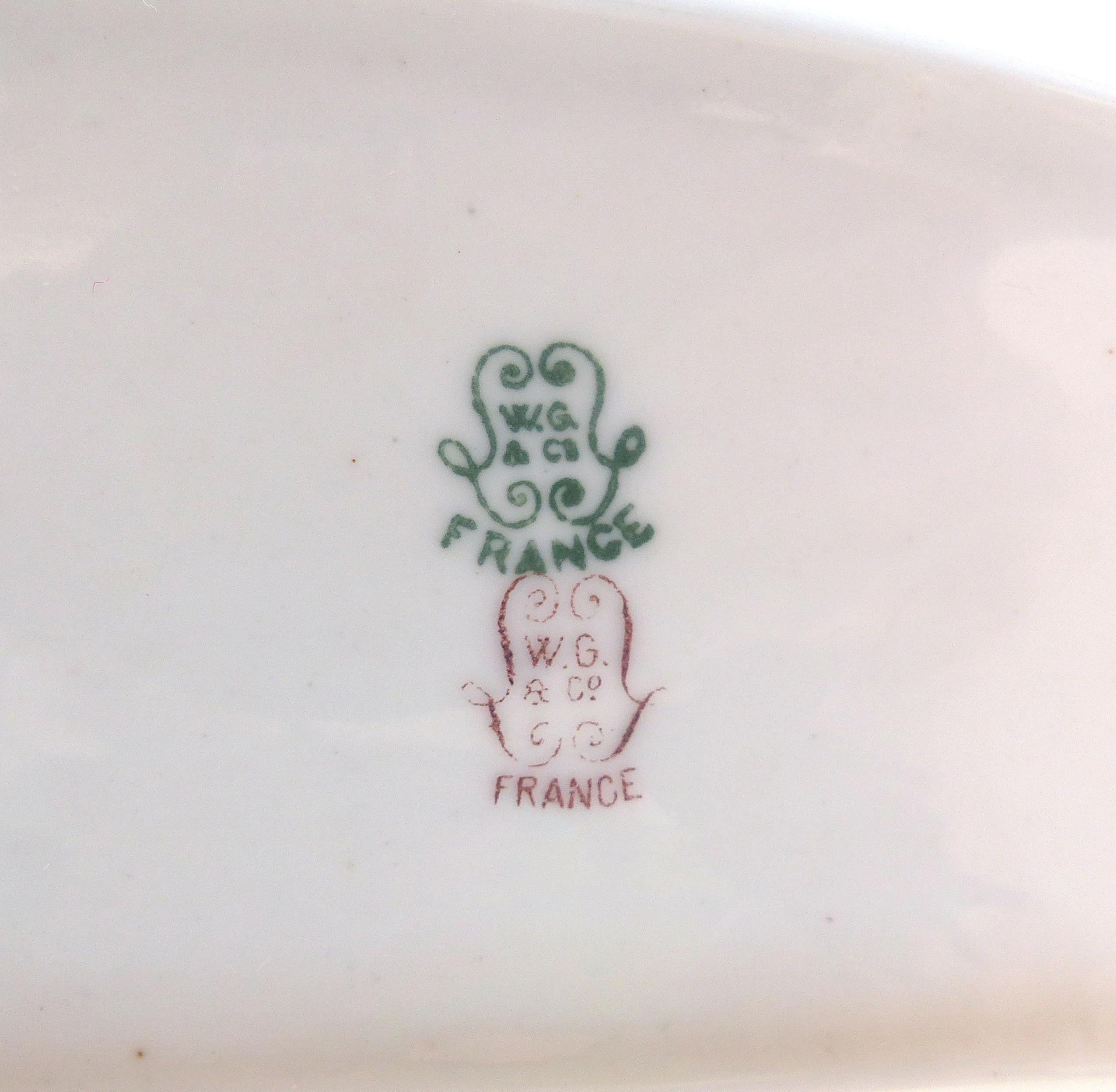 20th Century William Guerin (W.G. & Co.) Limoges, France Oval Gilt Porcelain Serving Platter