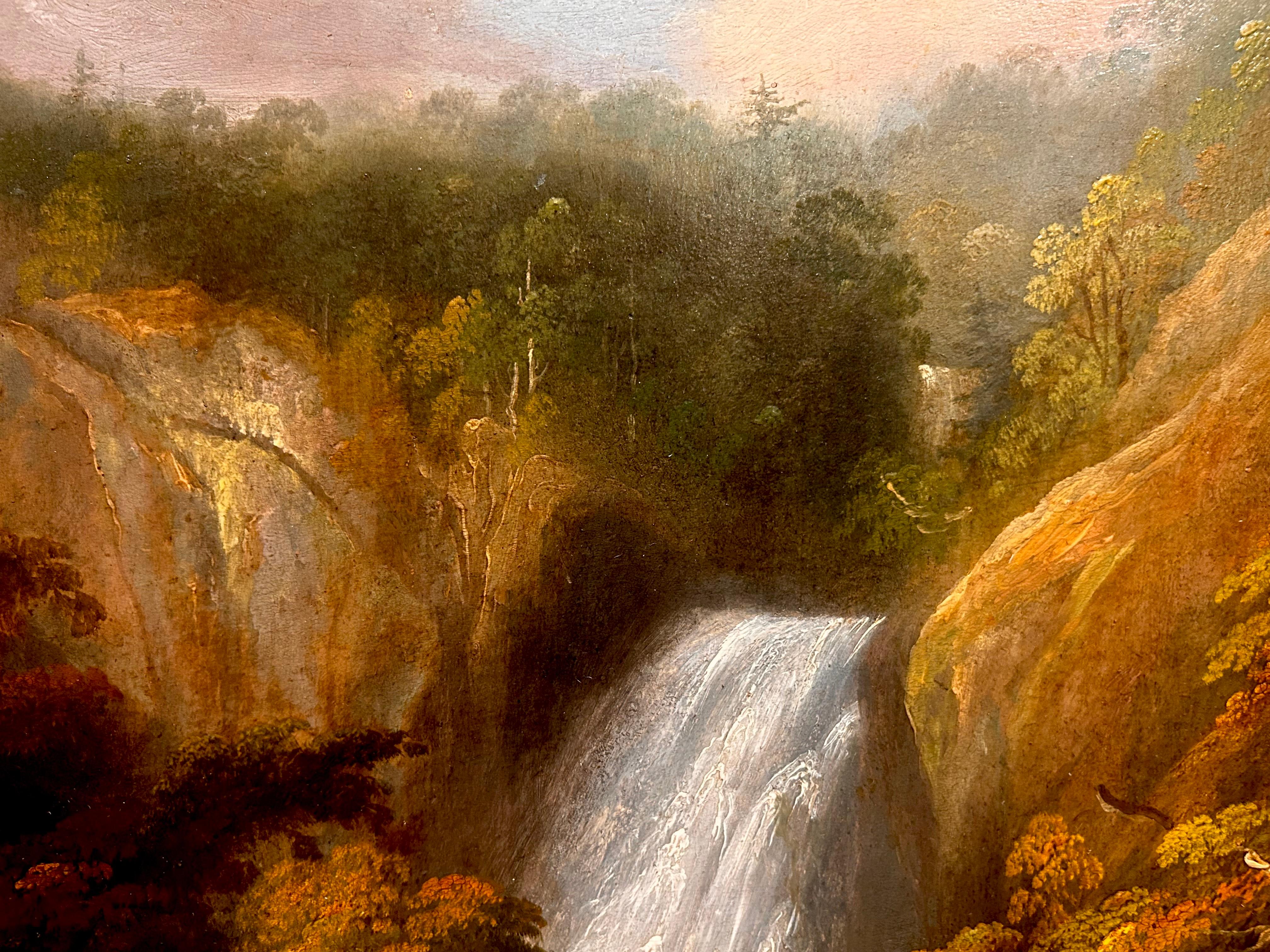 Oil Landscape of Waterfall For Sale 1