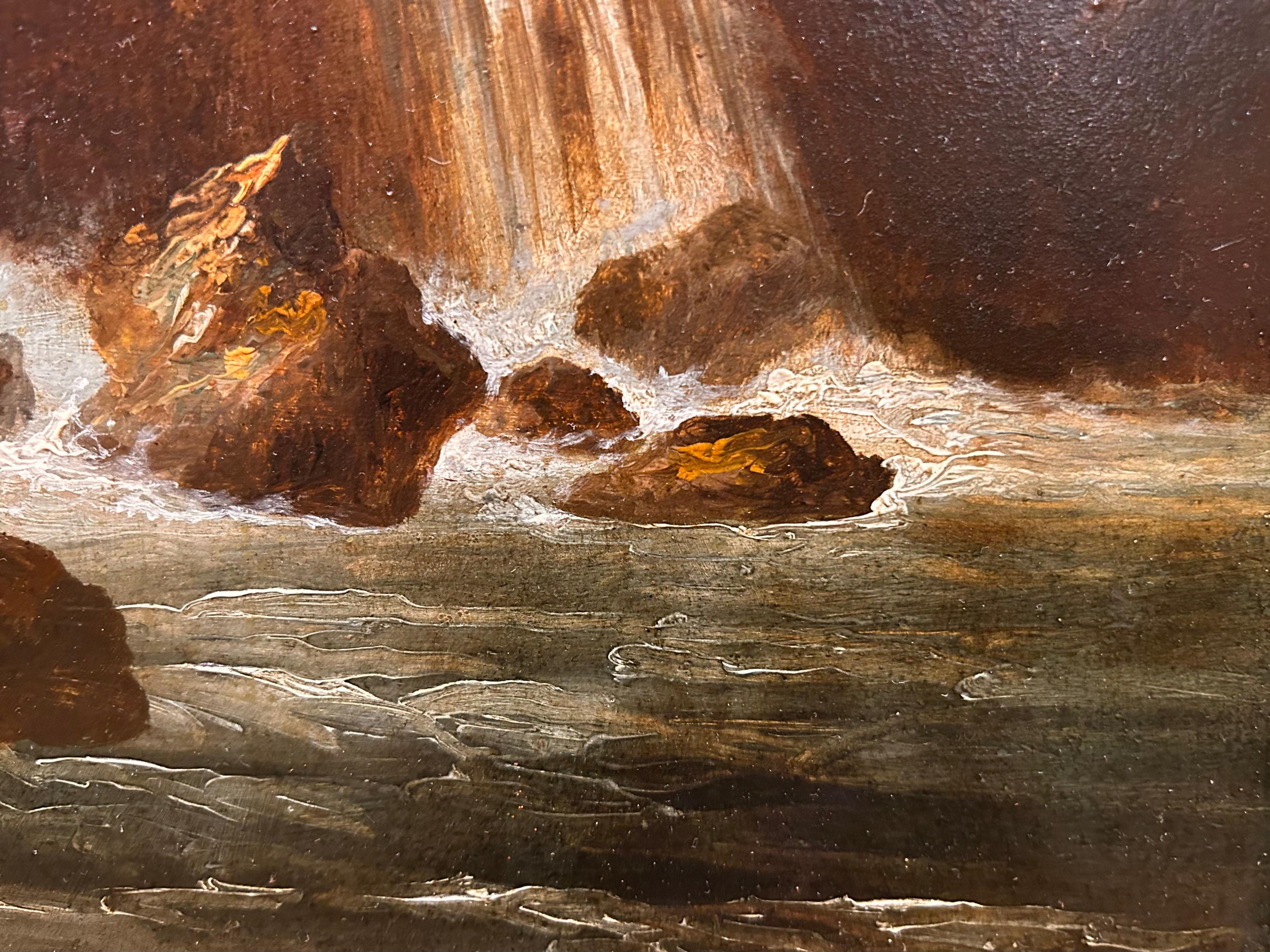 Oil Landscape of Waterfall For Sale 2