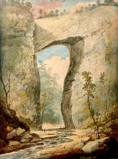 Watercolor Landscape of Natural Bridge, Virginia