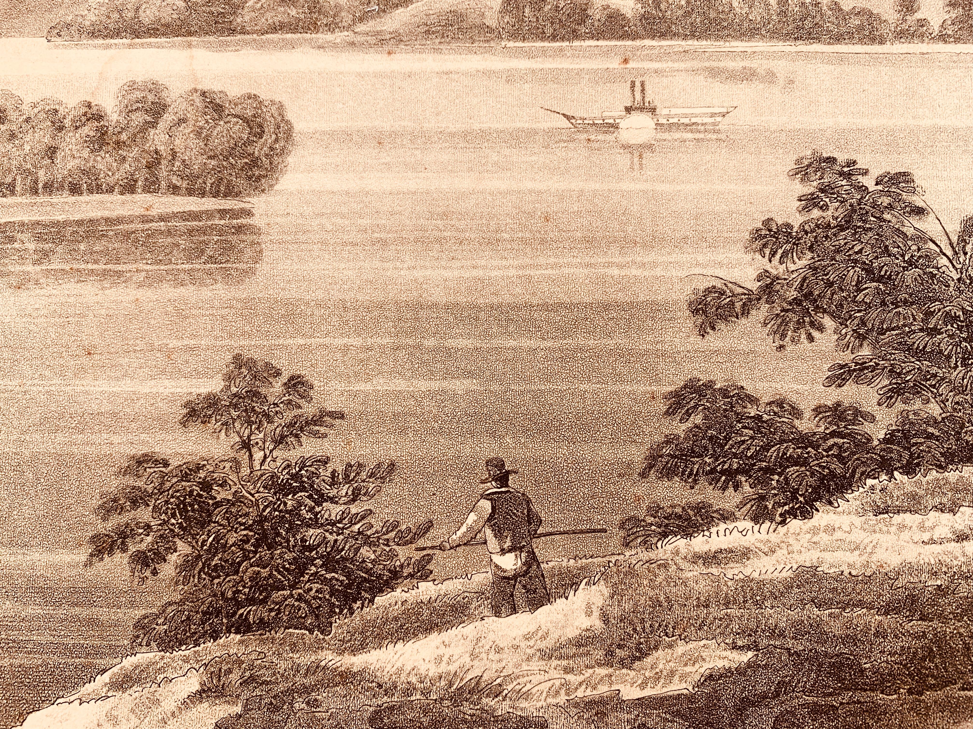 View from Fishkill Looking To West-Point - Print by William Guy Wall