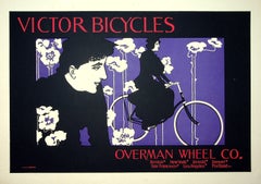 Woman on her Bicycle - Original Lithograph (Les Maîtres de l'Affiche), 1899