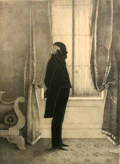 El presidente John Quincy Adams, una reedición facsímil de una litografía en silueta de 1844