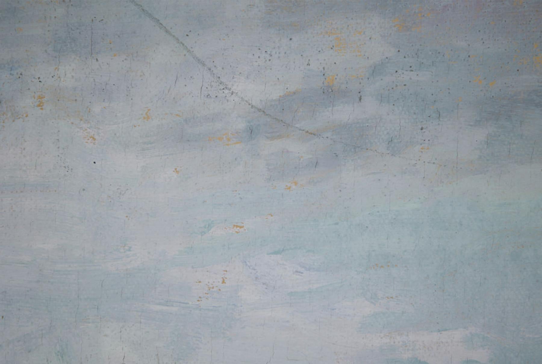 Ombre morbide, Paesaggio di fine Ottocento/inizio Novecento con fieno, stagione del raccolto in vendita 2