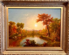 Antique Oil Sunset titled "Virginia Sunset"