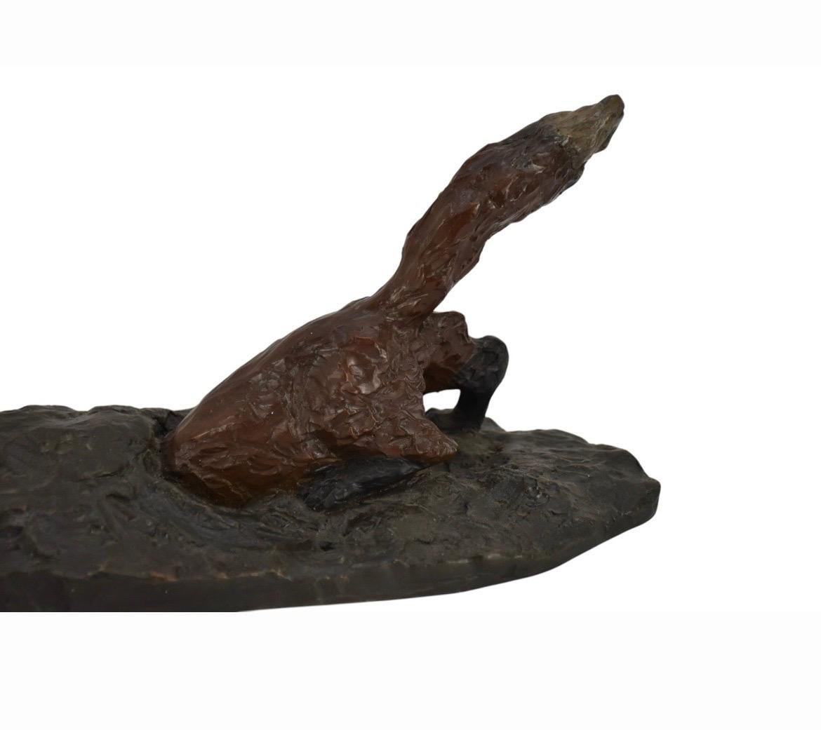 William H. Turner Bronze Fuchs und Kaninchen 1990 im Zustand „Gut“ im Angebot in West Palm Beach, FL