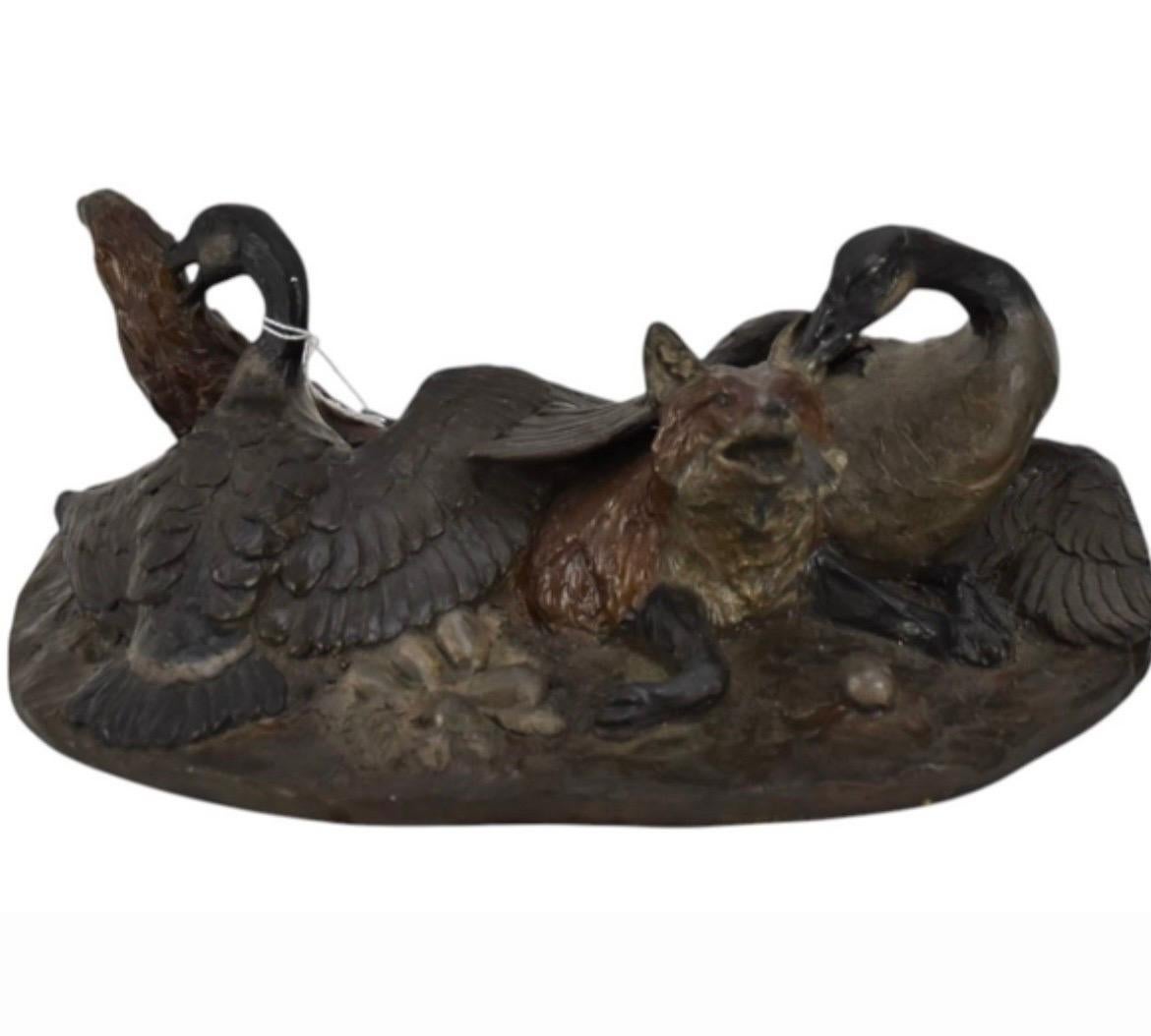 William H. Turner Bronze . "Outfoxed".signiert