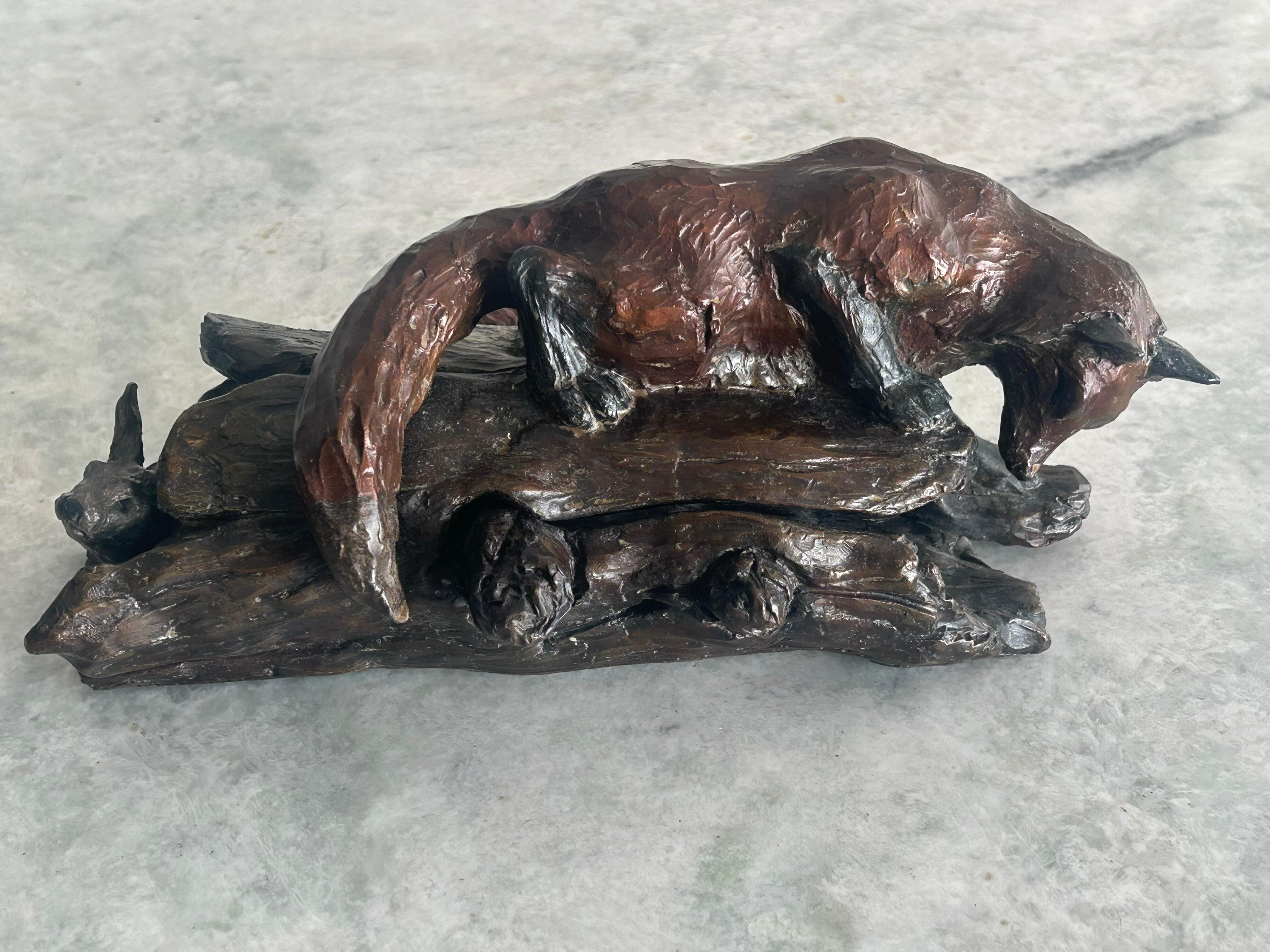 William H. Turner, Volpe e coniglio 1996 bronzo in vendita 14