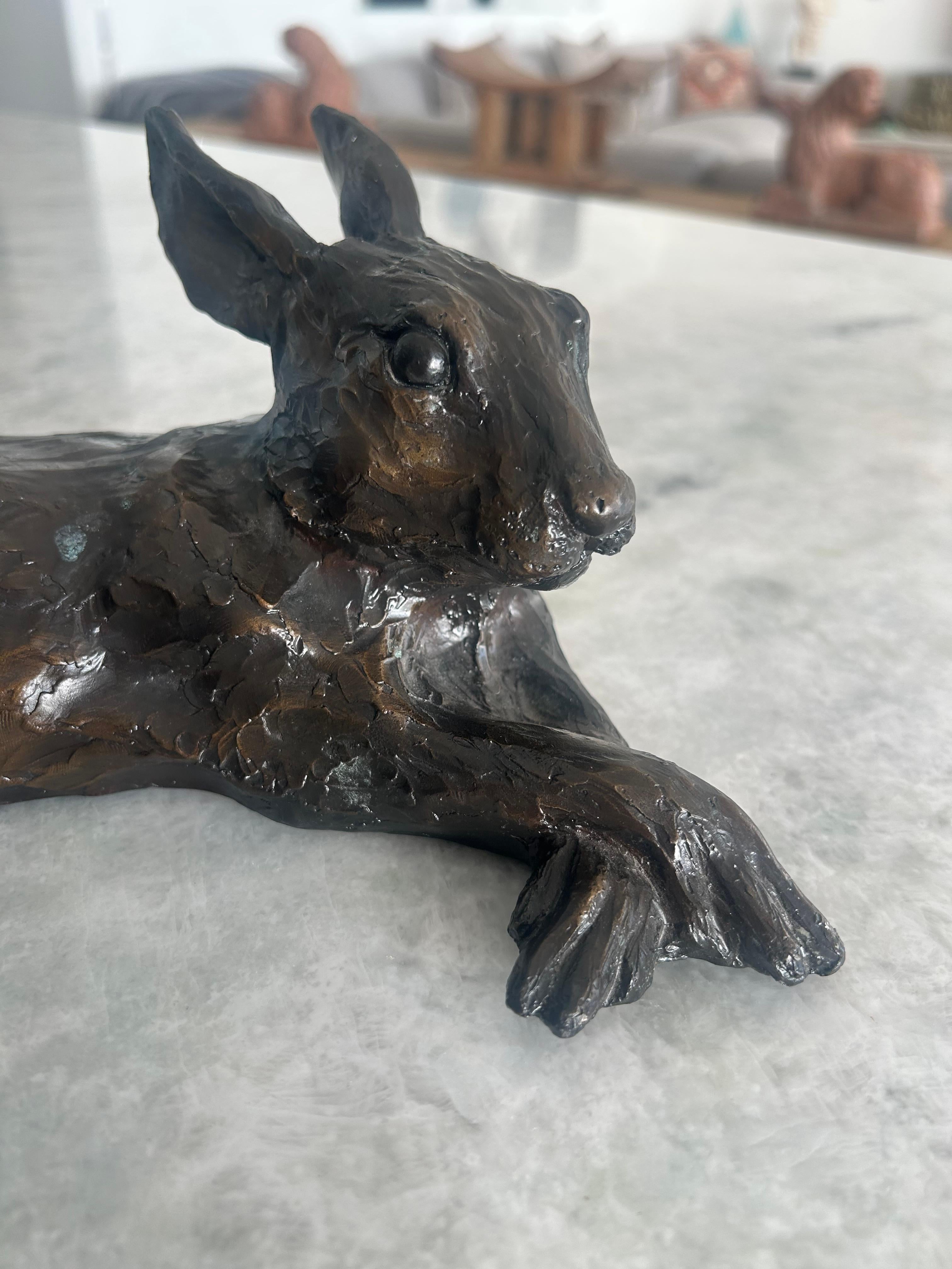 William H. Turner grande coniglio in bronzo In condizioni ottime in vendita a West Palm Beach, FL
