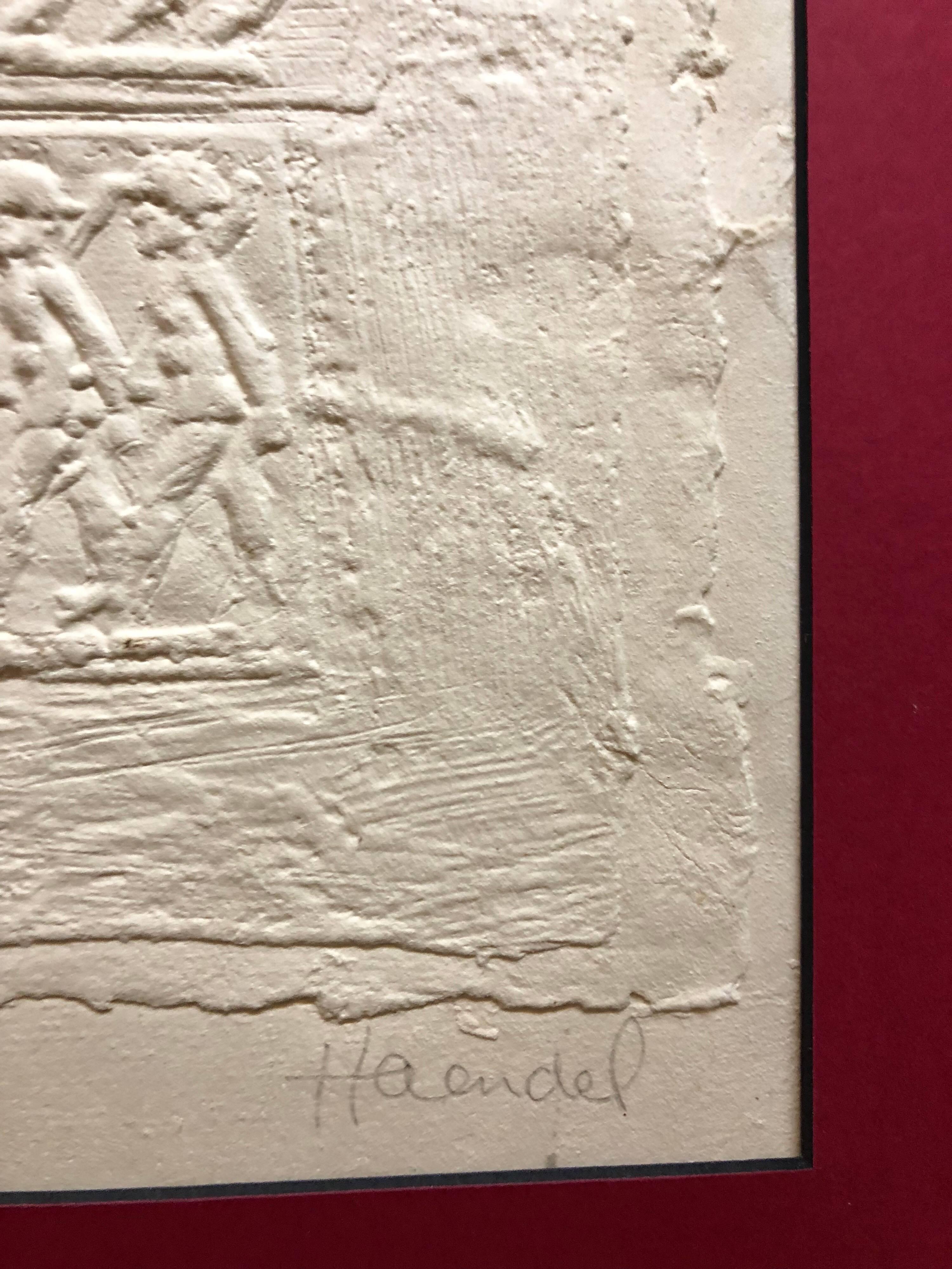 Bill Haendel Americana: „Ein Kind im Krieg“, Reliefskulptur aus gegossenem Papier  im Angebot 3