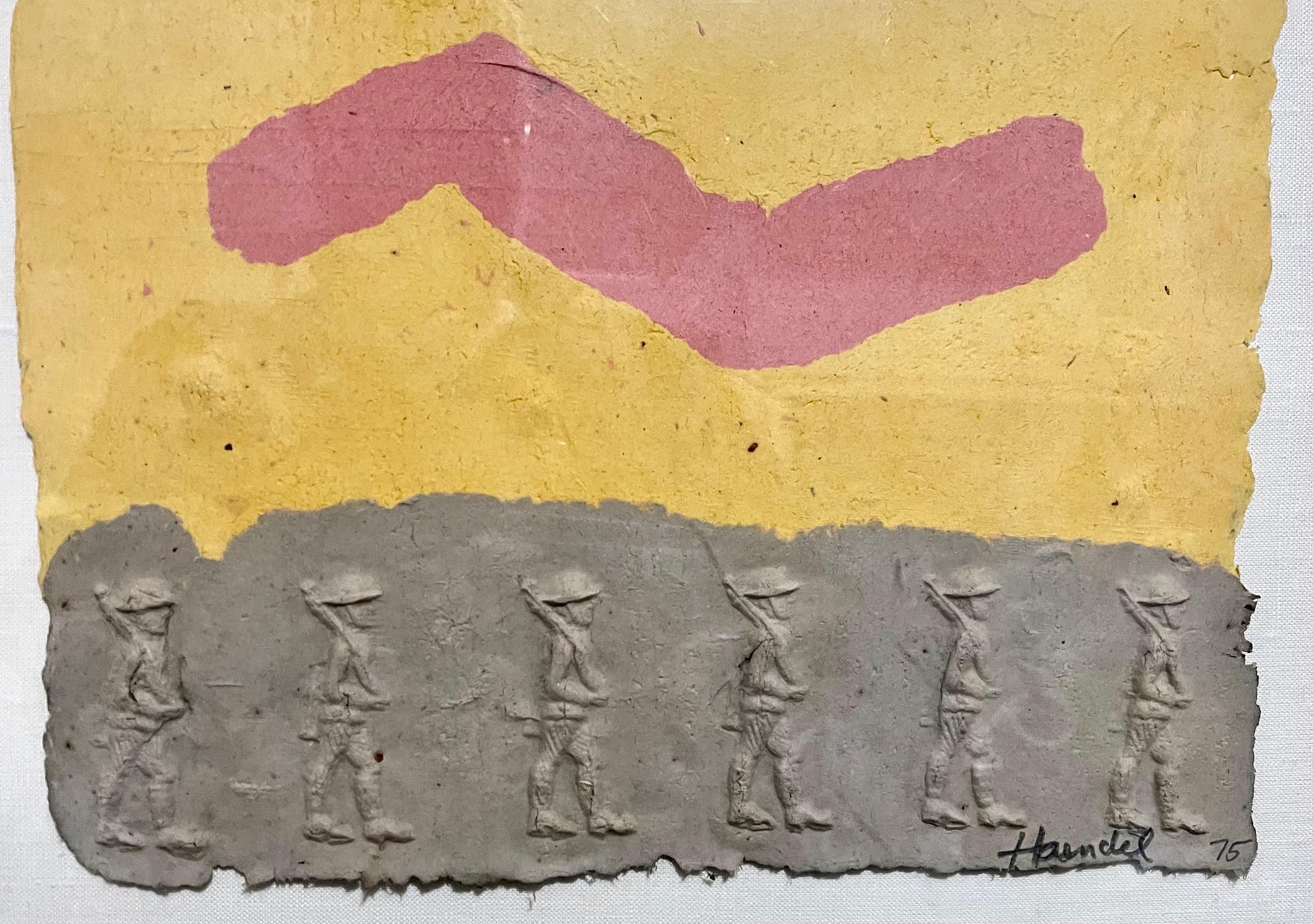 Bill Haendel Americana Toy Soldiers Cast Paper Relief Modern Pop Art Sculpture For Sale 5