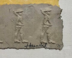 Bill Haendel Americana Toy Soldiers Cast Paper Relief Modern Pop Art Sculpture
