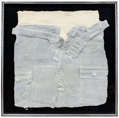 Bill Haendel Cast Paper Relief Sculpture Blue jeans 1975