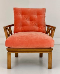 William Haines Lattice-Back Armchair, Estate of George Cukor, 1940s