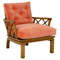 William Haines Lattice-Back Armchair, Estate of George Cukor, 1940s