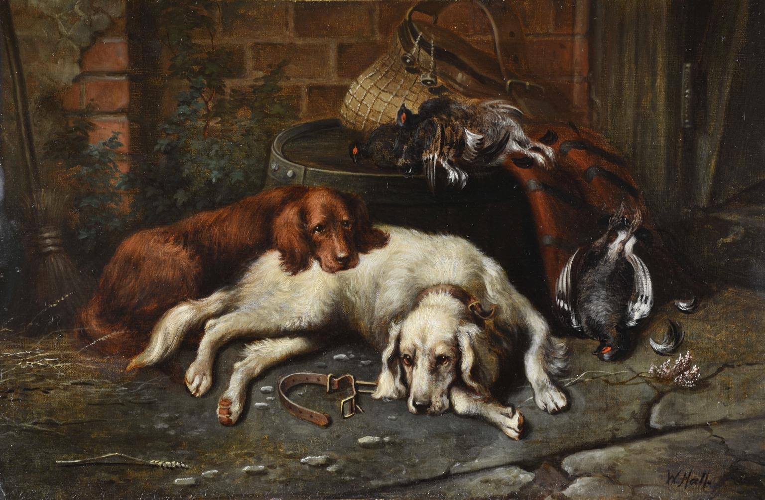 William Hall Animal Painting - "After the Shoot"