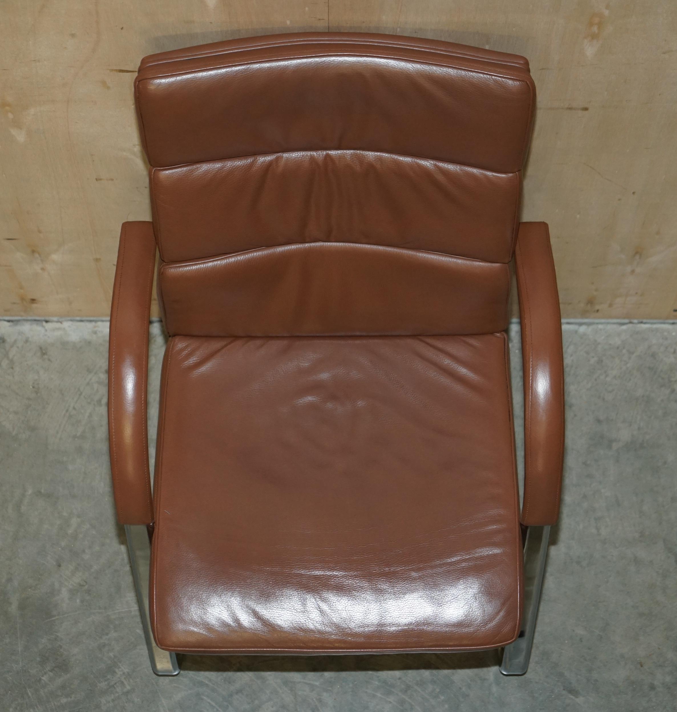 William Hands Orion Sofa Tan Brown Leather Office Captains Armchair For Sale 4