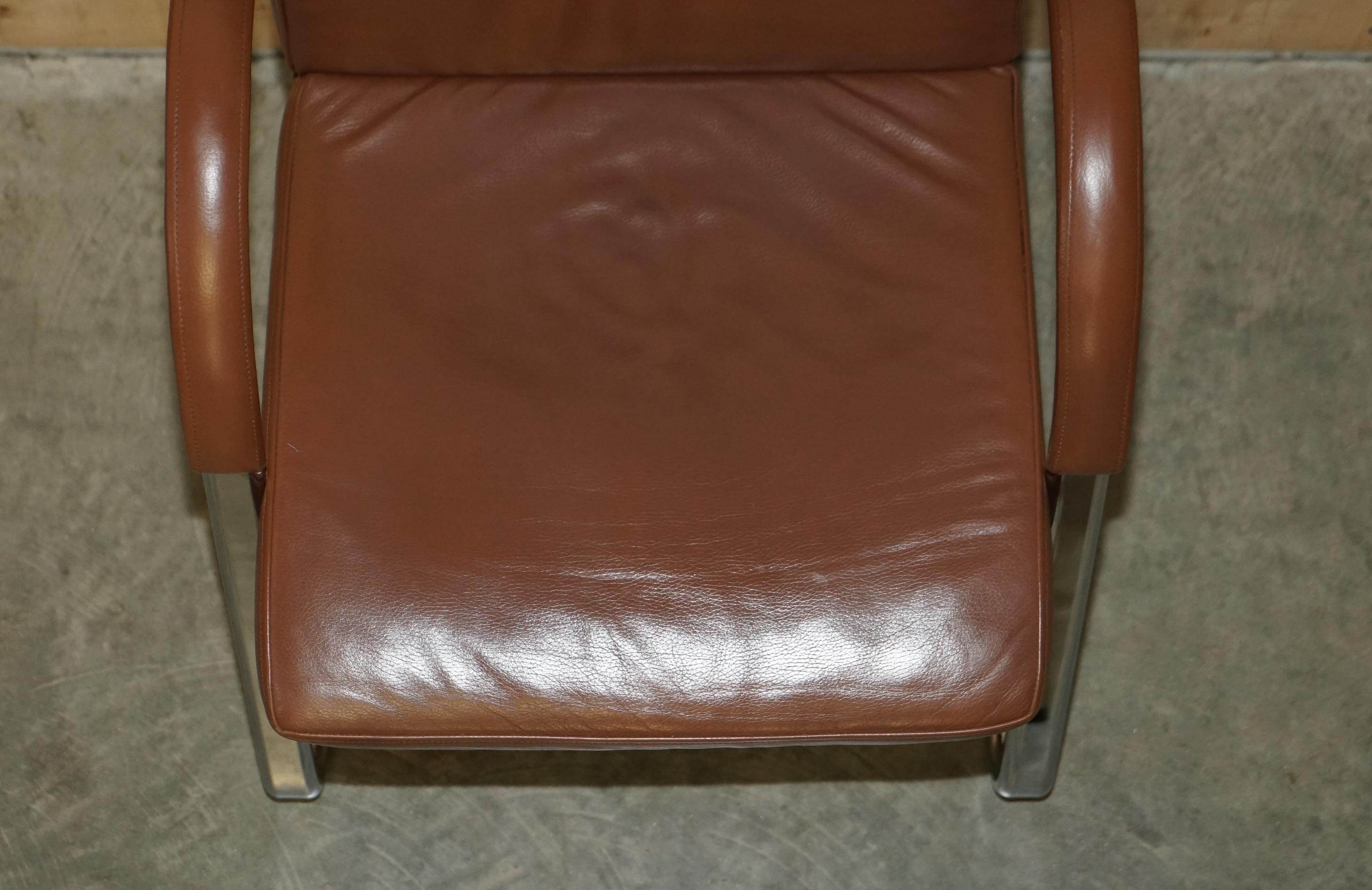 William Hands Orion Sofa Tan Brown Leather Office Captains Armchair For Sale 6