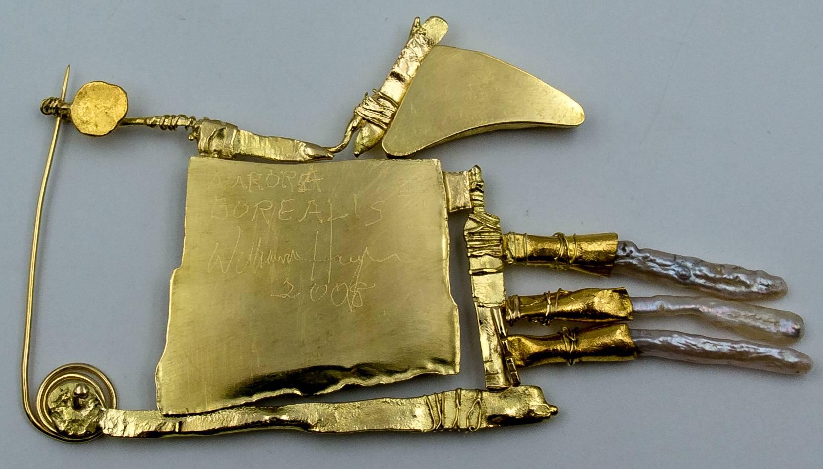 Women's or Men's William Harper Cloisonne Enamel Silver Gold Pearl 
