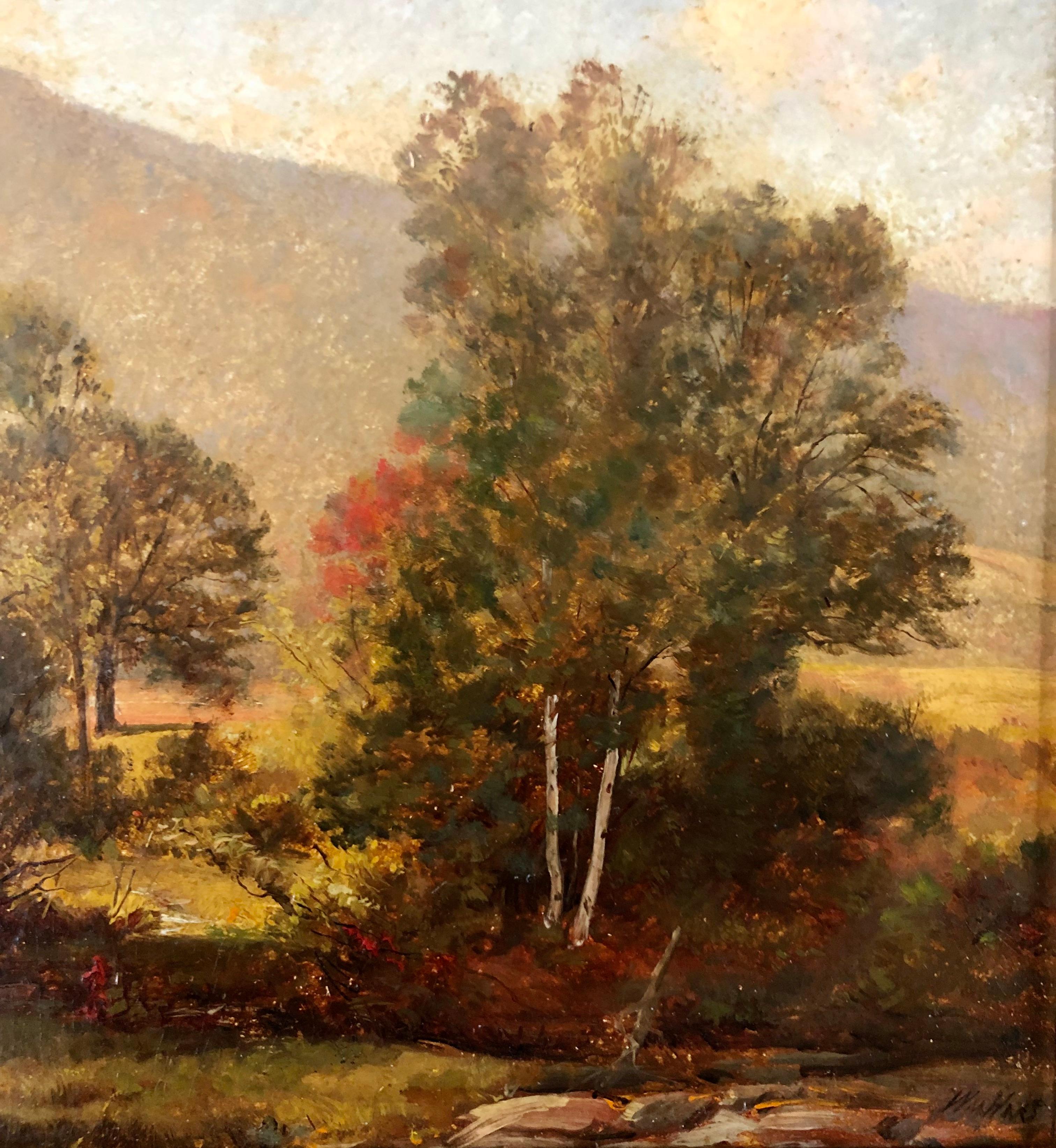 A Glorious Morning in Autumn - Painting by William Hart