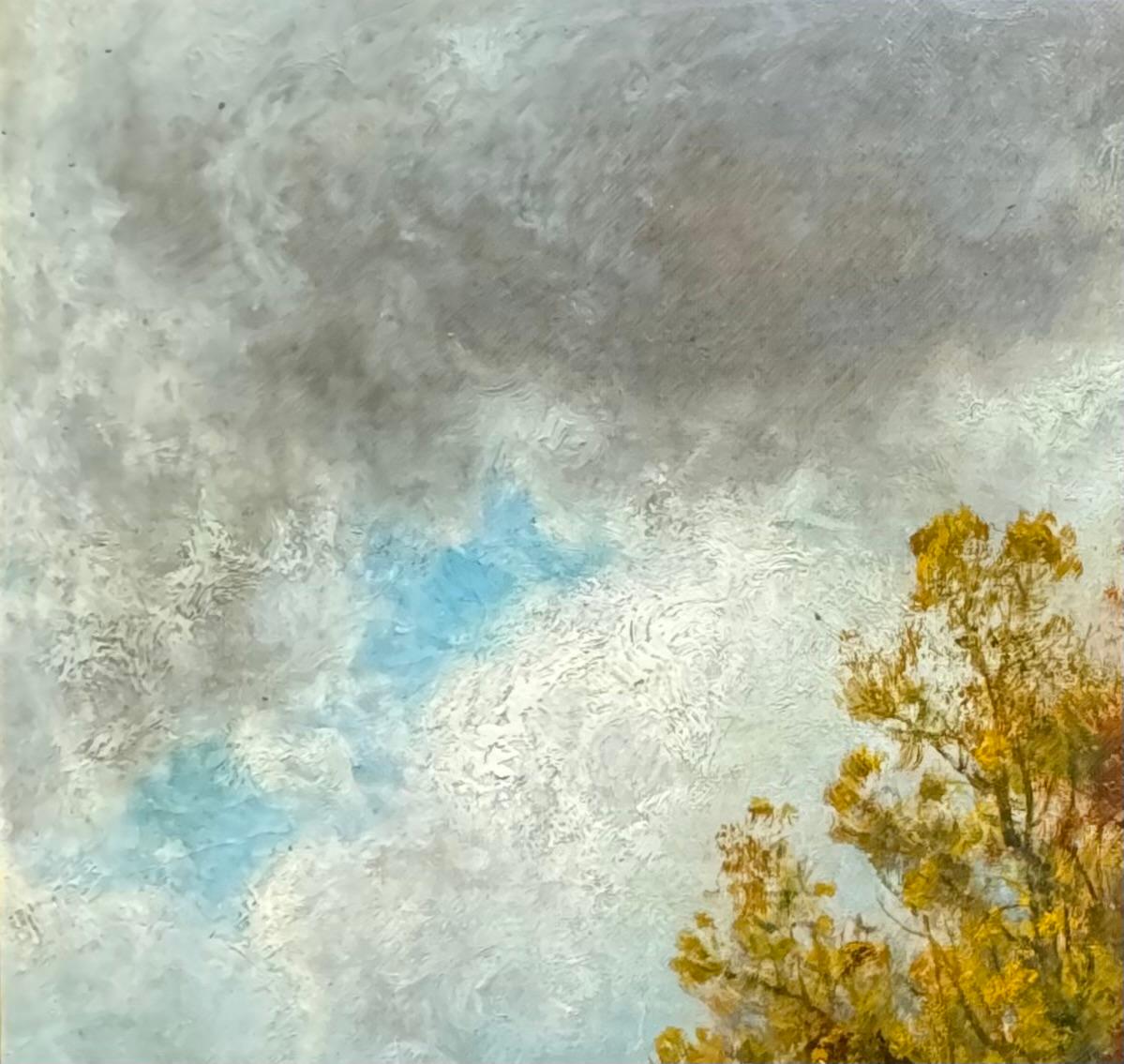 EXPUESTO Escuela americana de vacas del río Hudson Paisaje de arroyo con vacas - Landscape Painting Marrón de William Hart