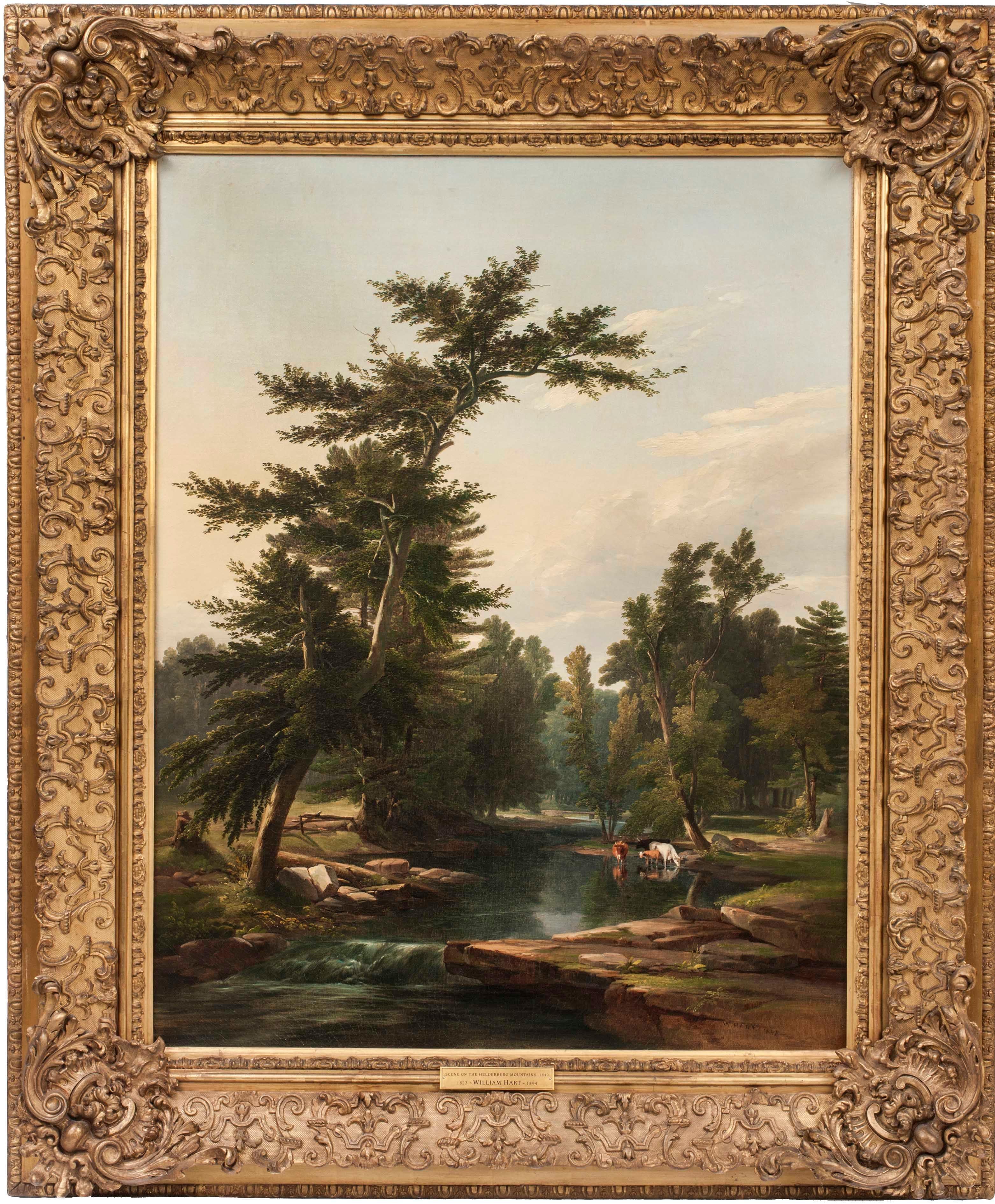 Scene on the Helderberg Mountains, 1849 landscape by William Hart (1823-1894) For Sale 1