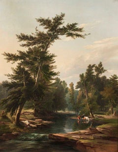 Scene on the Helderberg Mountains, 1849 landscape by William Hart (1823-1894)