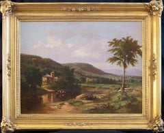 Summer Idyll in the Hudson Valley, 1849 landscape by William Hart (1823‒1894)
