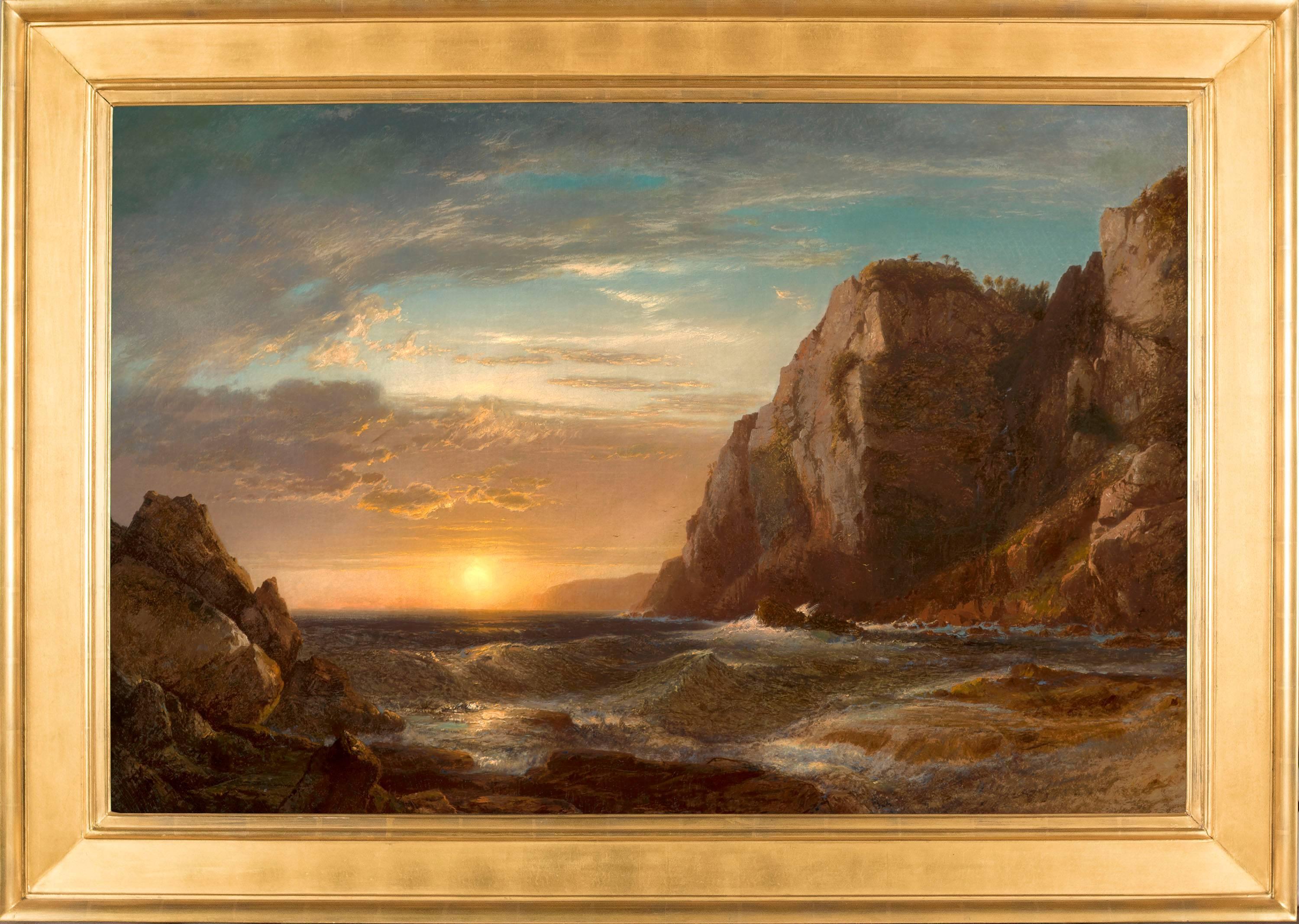 William Hart Landscape Painting - Sunset on Grand Manan Island, New Brunswick