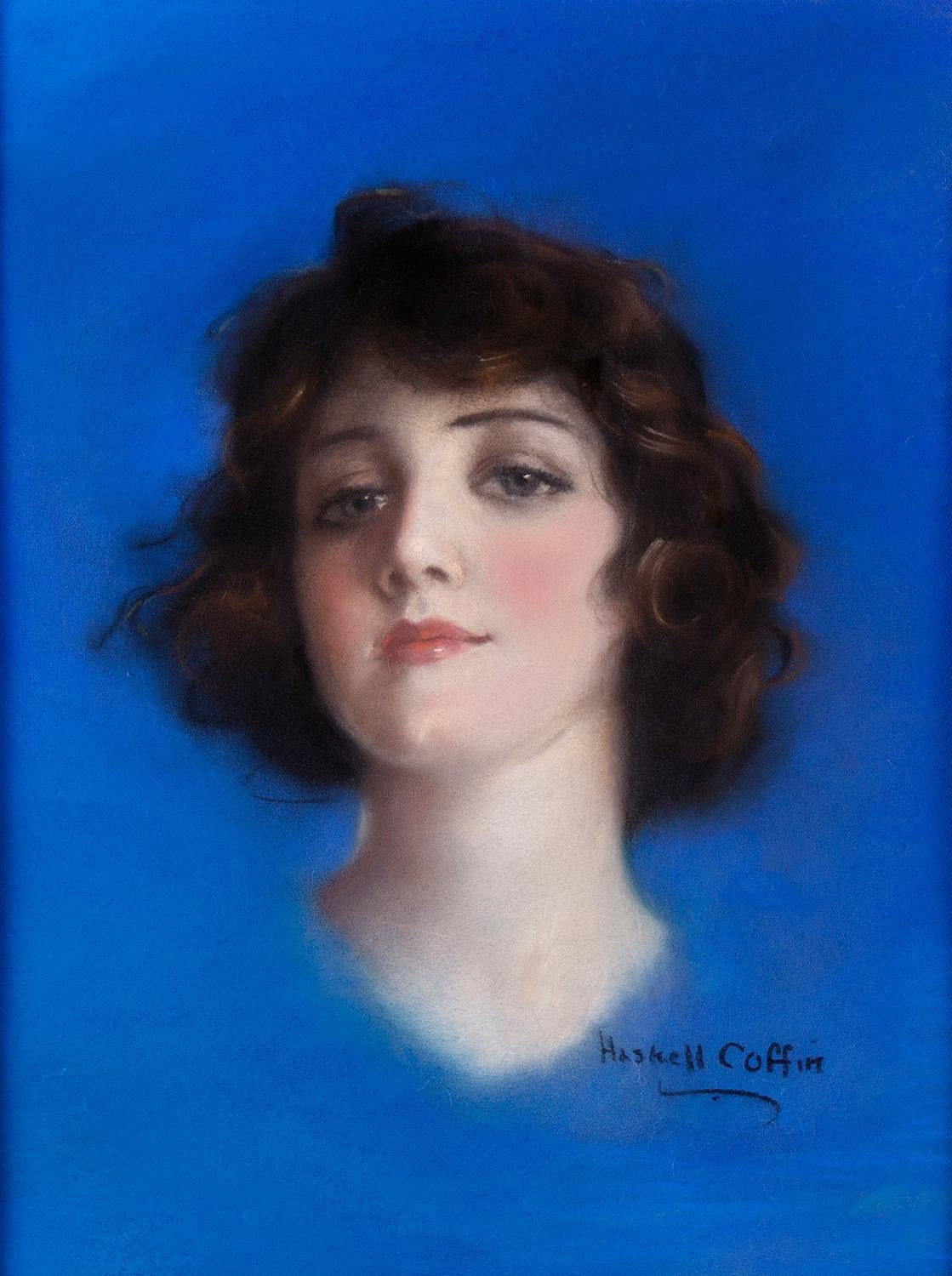 William Haskell Coffin Portrait Painting - A Wispy Beauty - Cover For Metropolitan Magazine