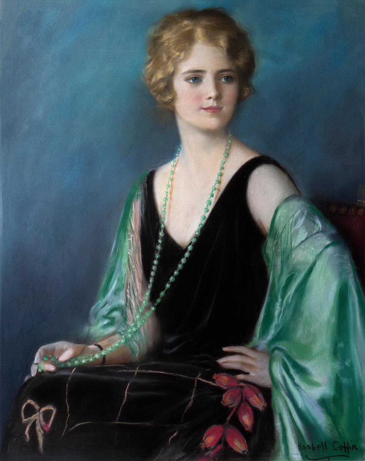 William Haskell Coffin Figurative Painting - The Jade Necklace