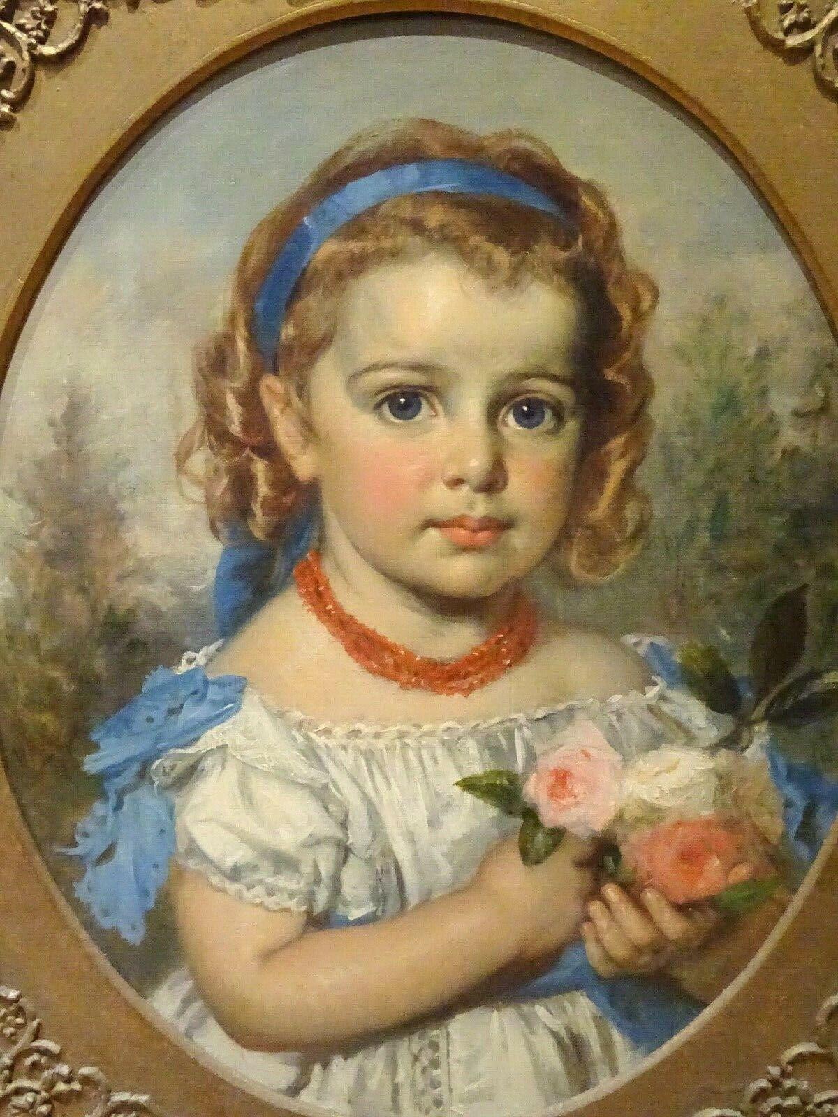 Portrait Painting William Hay - Portrait d'une fille, XIXe siècle