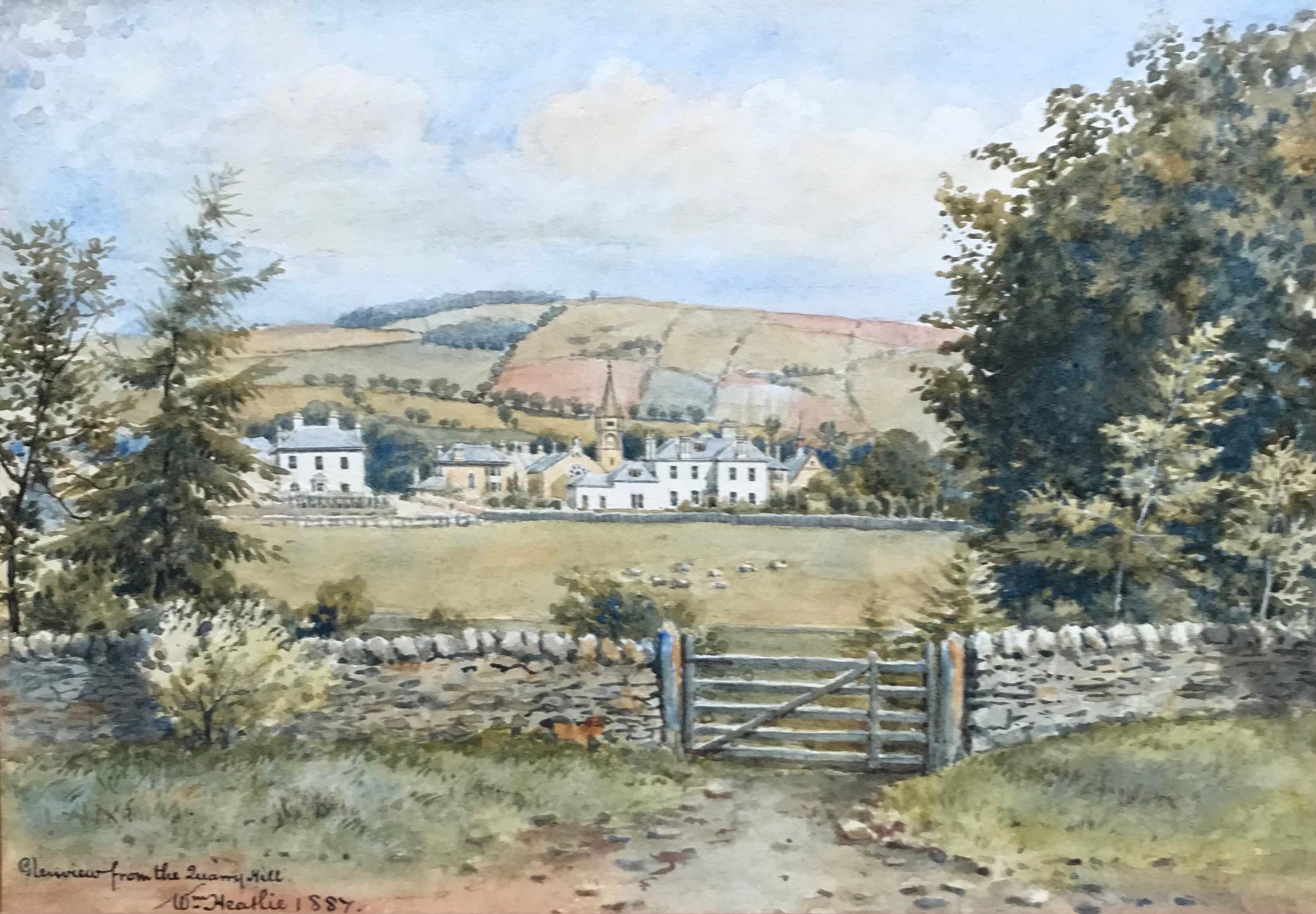 Landscape by William Heatlie - Watercolor on paper 27x37 cm